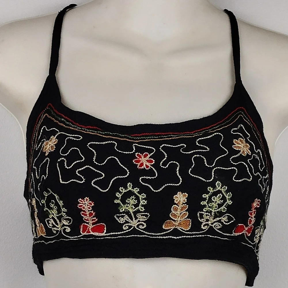 Festival Halter Handkerchief Crop Top - Picture 1 of 2
